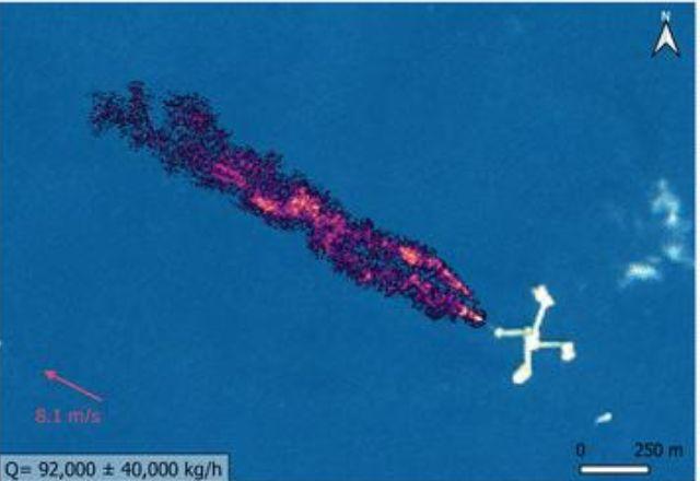 Vazamento massivo de metano em plataformas de petróleo é detectado do espaço