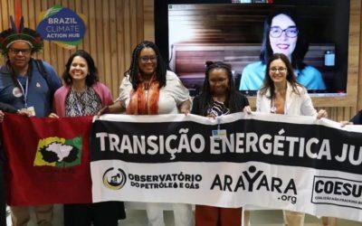 ARAYARA e Coalizão Energia Limpa na COP27 apresentam evento sobre racismo ambiental e energético