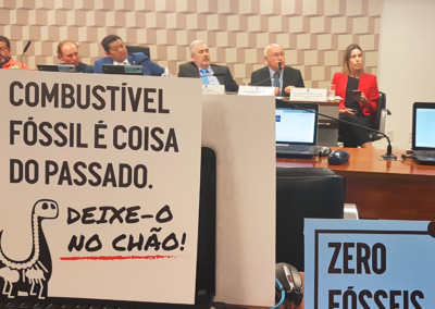 Incidência direta do Instituto Internacional Arayara na Audiência Pública sobre Margem Equatorial, em 25/04/24 no Senado. Crédito: Paola Manfredini/Arayara.org