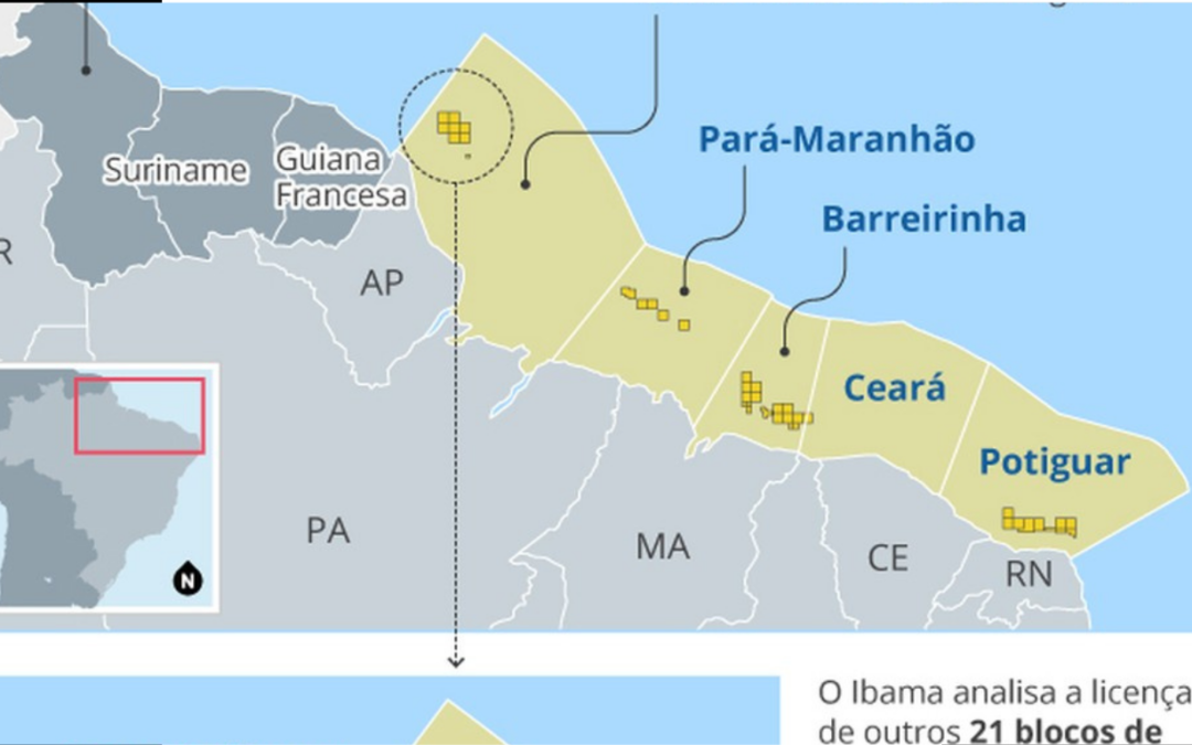 ARAYARA na Mídia: Leilão da ANP em junho terá 65 blocos de petróleo na Margem Equatorial com avaliações ambientais perto de vencer