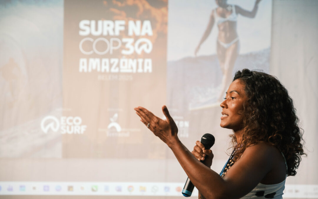 Surfistas na COP 30: a luta pelo clima desde o oceano e as pororocas